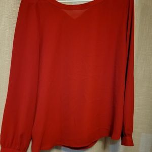 Loft petite long sleeve blouse